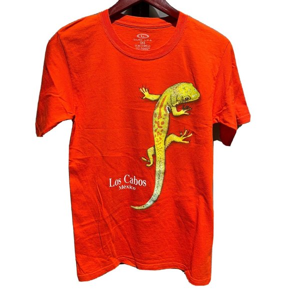 Los Cabos Mexico Beach Surf Life Giant Day Gecko Orange T-Shirt Shirt Tee Size S - Picture 1 of 5